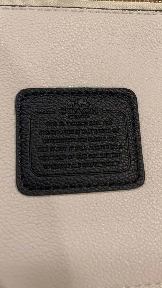 Coach F58035 Khaki/Black Corner‎ Zip  in Signature Canvas